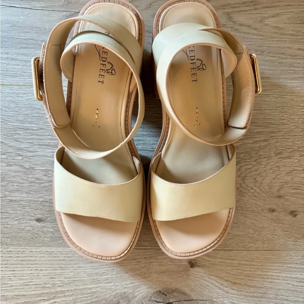 Naked Feet Iconoclast Heeled Sandals in Nude